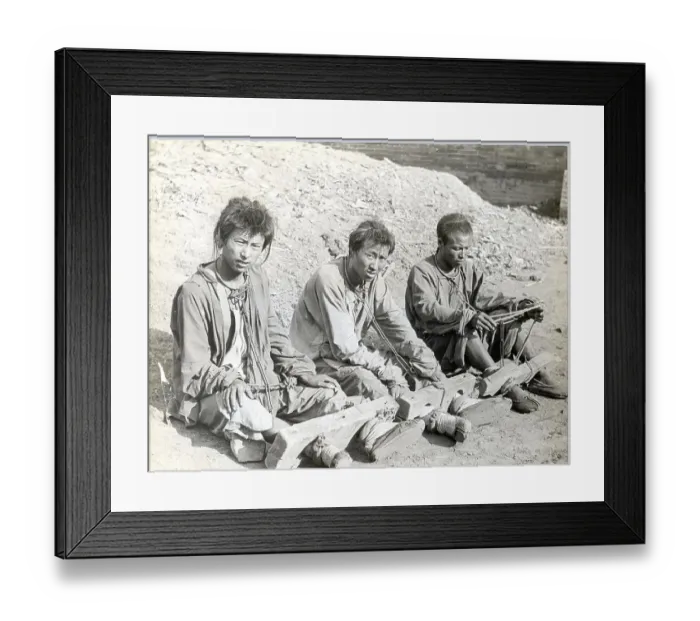 Framed Print : Chinese Lawbreakers In Stocks Framed Print : Chinese Lawbreakers In Stocks