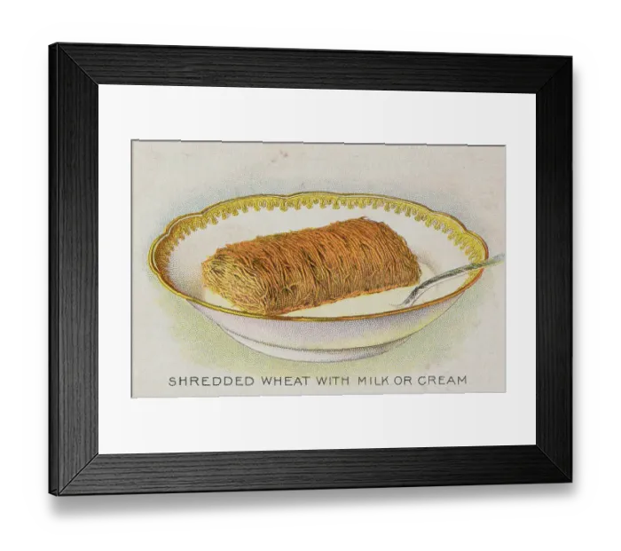Framed Print : Shredded Wheat with Milk or Cream Cereal Print Framed Print : Shredded Wheat with Milk or Cream Cereal Print