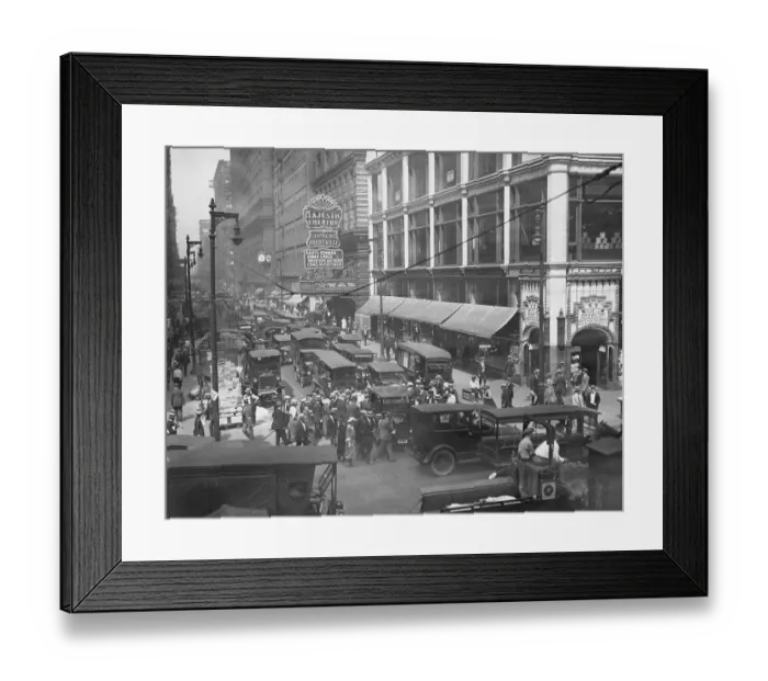 Framed Print : Traffic on State Street Framed Print : Traffic on State Street