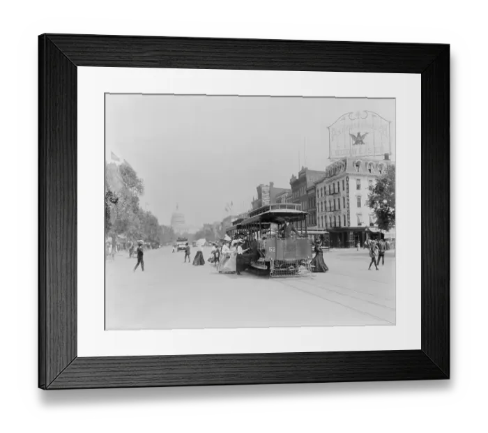 Framed Print : Street Car on Pennsylvania Avenue Framed Print : Street Car on Pennsylvania Avenue