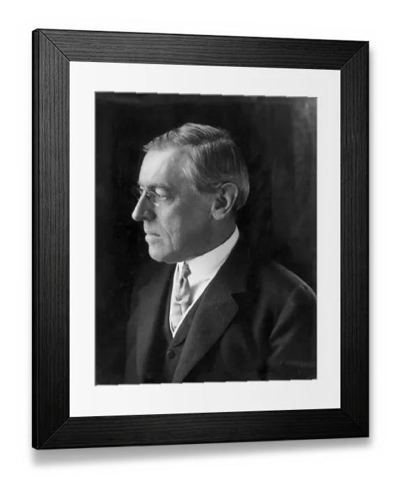 Framed Print : Woodrow Wilson In Headshoulders Portrait Framed Print : Woodrow Wilson In Headshoulders Portrait