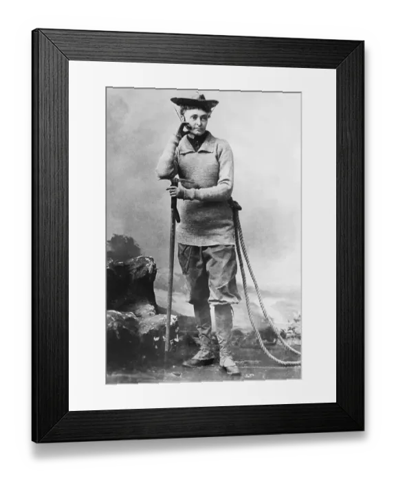Framed Print : Mountain Climber Annie S. Peck In Outfit Framed Print : Mountain Climber Annie S. Peck In Outfit