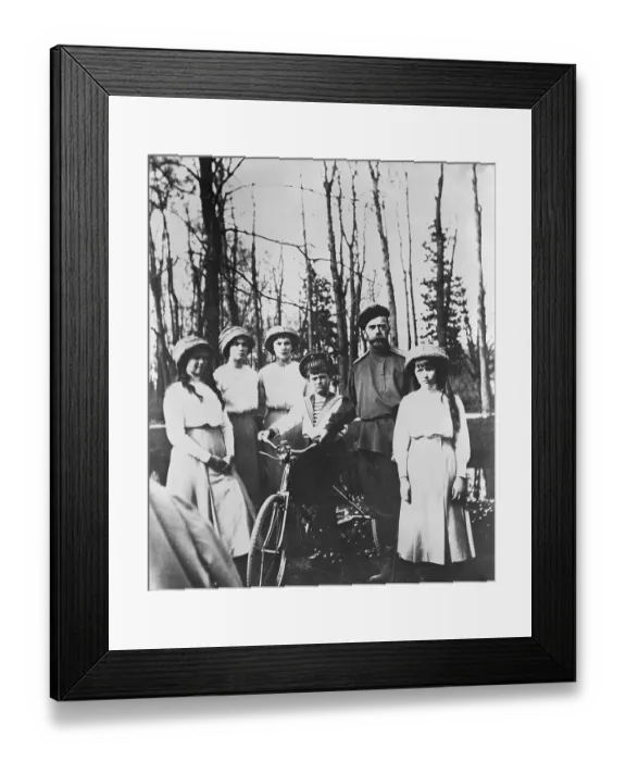 Framed Print : Czar Nicholas II and His Children Framed Print : Czar Nicholas II and His Children