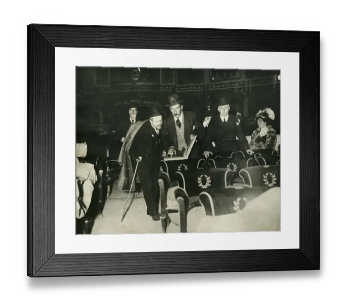 Framed Print : Puccini Checking His Score Framed Print : Puccini Checking His Score