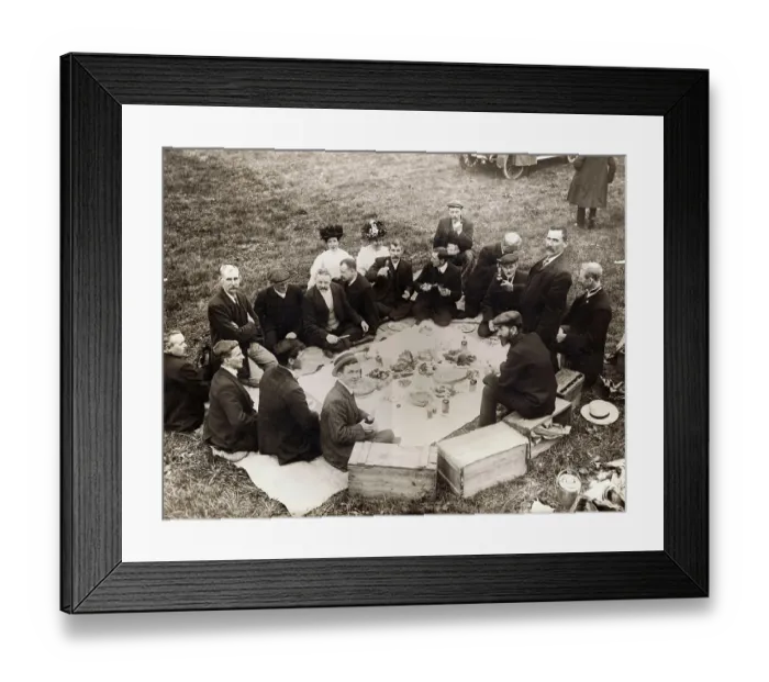 Framed Print : People Enjoying Picnic Framed Print : People Enjoying Picnic