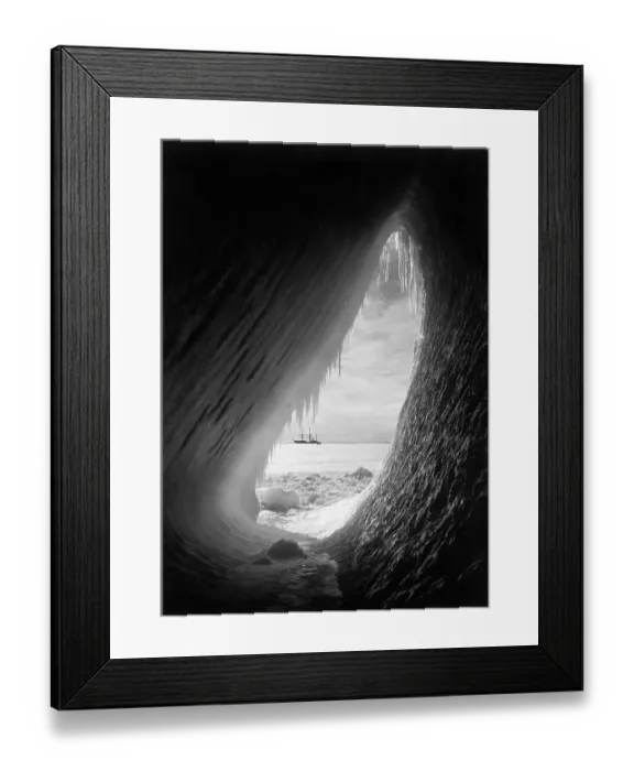 Framed Print : Terra Nova Ship Through Iceberg Hole