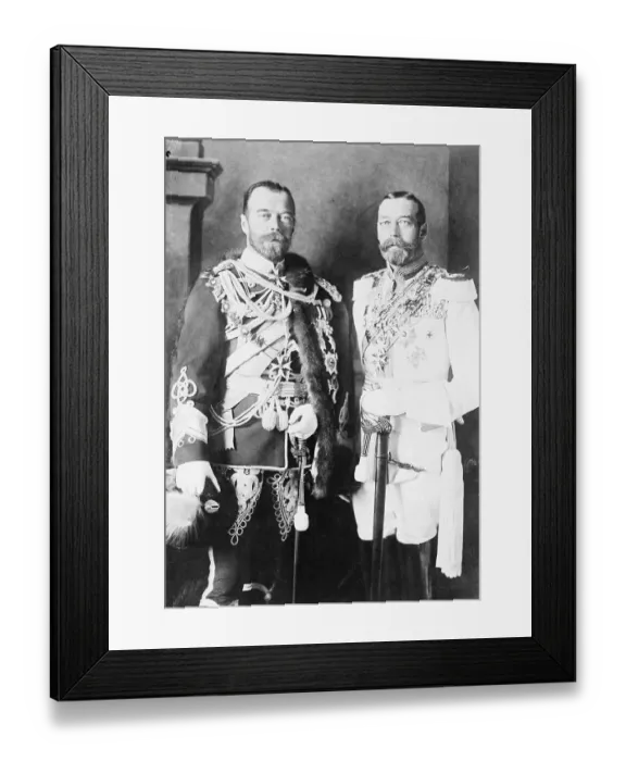 Framed Print : Czar Nicholas II and King George V Framed Print : Czar Nicholas II and King George V