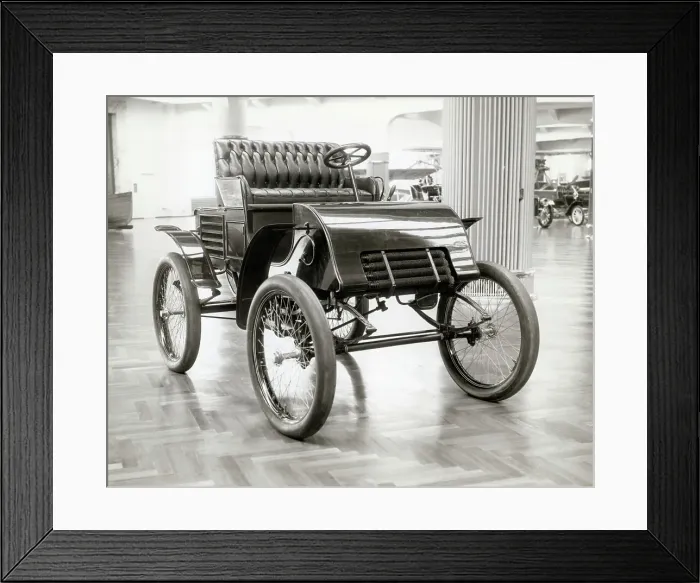 Framed Print : Ford Model Car on Showroom Floor Framed Print : Ford Model Car on Showroom Floor