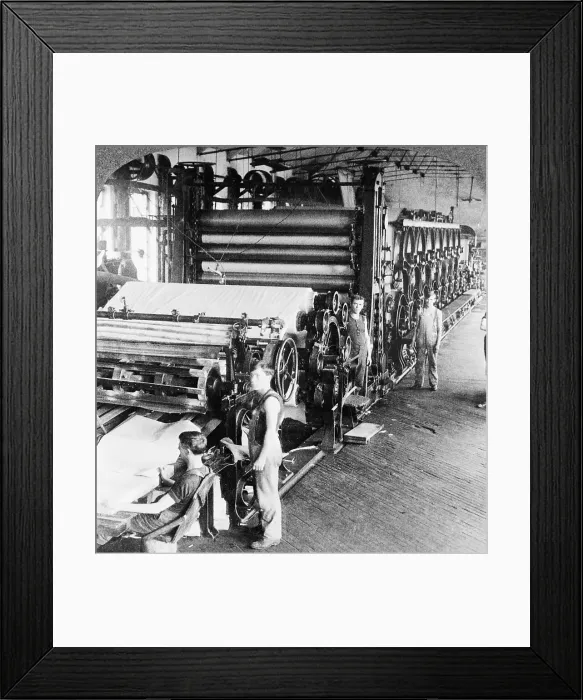 Framed Print : Interior Of Paper Factory Foundrinier Framed Print : Interior Of Paper Factory Foundrinier
