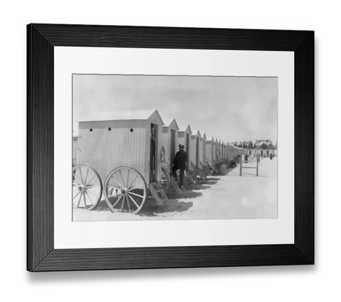 Framed Print : Changing Rooms on Beach Framed Print : Changing Rooms on Beach