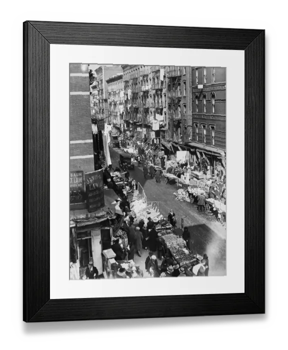 Framed Print : Lower East Side Street Scene Framed Print : Lower East Side Street Scene