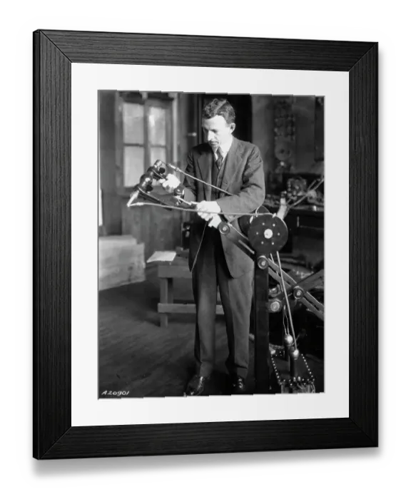 Framed Print : W.D. Coolidge with Early X-Ray Tube Framed Print : W.D. Coolidge with Early X-Ray Tube