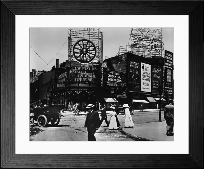 Framed Print : Herald Square Theater, View Of Street
