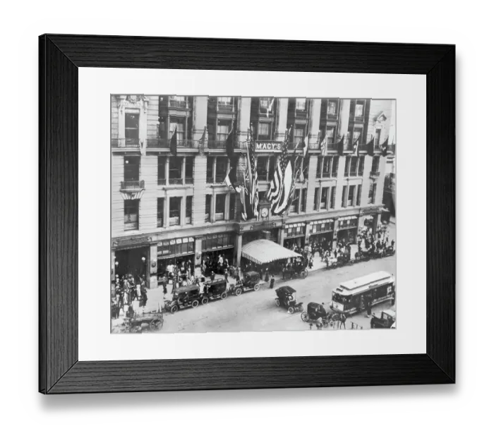 Framed Print : Exterior View Of Macy'S In Nyc, 1910 Framed Print : Exterior View Of Macy'S In Nyc, 1910