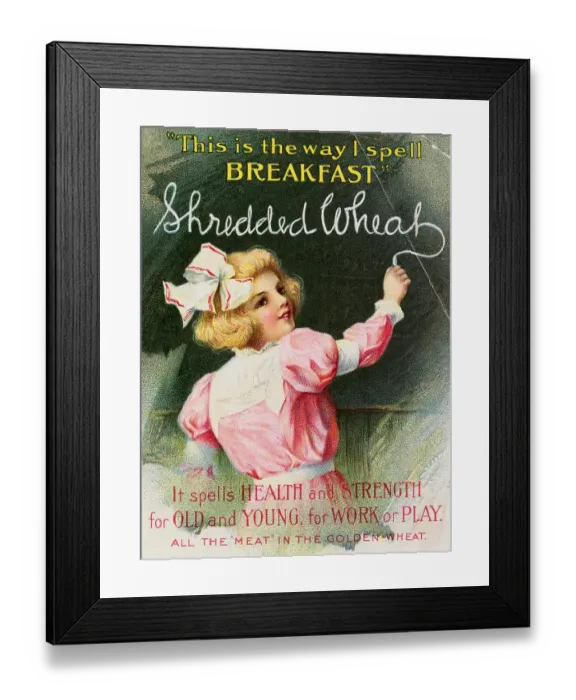 Framed Print : Advertisement for Shredded Wheat