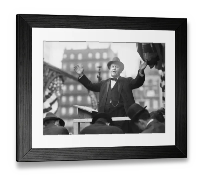 Framed Print : William Jennings Bryan Giving Speech Framed Print : William Jennings Bryan Giving Speech