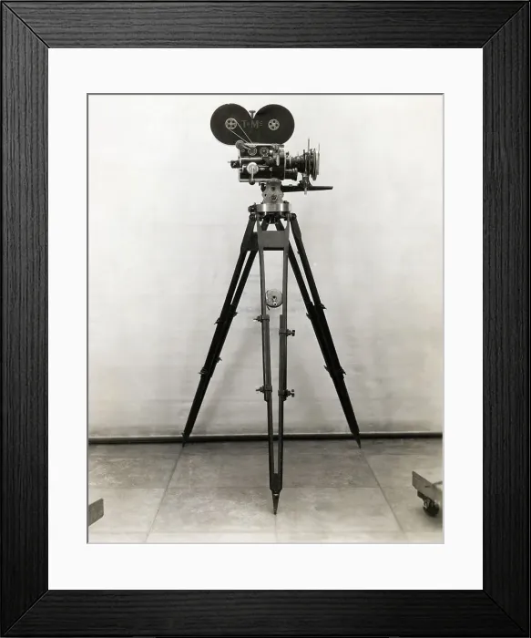 Framed Print : Early Movie Camera on Tripod Framed Print : Early Movie Camera on Tripod