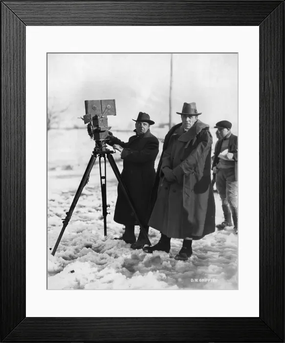 Framed Print : Director D.W. Griffith Supervising Production