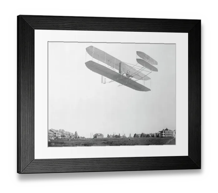 Framed Print : Orville Wright Flying Airplane Framed Print : Orville Wright Flying Airplane