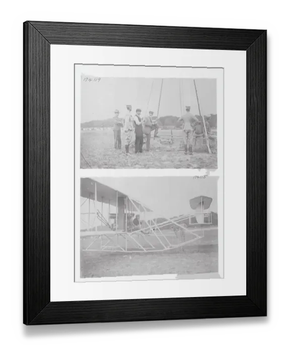 Framed Print : Military and Flight Officials with Wright Airplane Framed Print : Military and Flight Officials with Wright Airplane