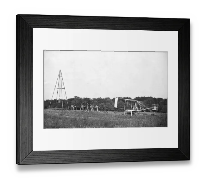 Framed Print : Demonstration of Wright Plane