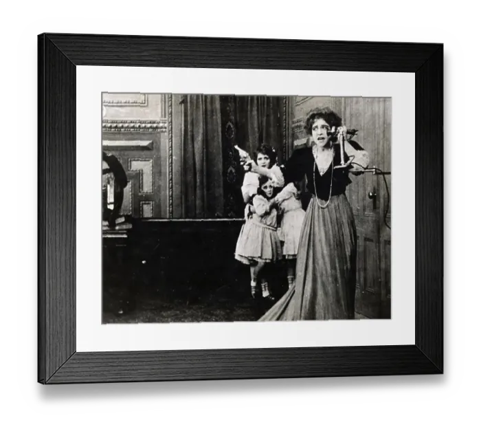 Framed Print : Desperate Woman Calling for Help Framed Print : Desperate Woman Calling for Help