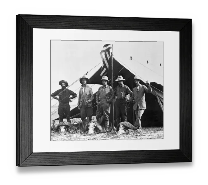 Framed Print : Theodore Roosevelt with Hunting Expedition Framed Print : Theodore Roosevelt with Hunting Expedition