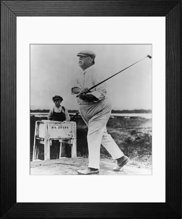 Framed Print : William Howard Taft Playing Golf Framed Print : William Howard Taft Playing Golf