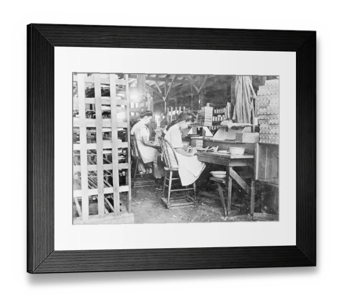 Framed Print : Children Working in Cigar Box Factory Framed Print : Children Working in Cigar Box Factory
