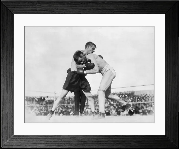 Framed Print : Stanley Ketchel-Billy Papke Prize Fight Framed Print : Stanley Ketchel-Billy Papke Prize Fight