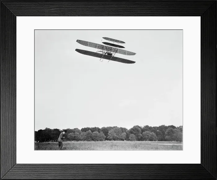 Framed Print : Orville Wright Flying Airplane Framed Print : Orville Wright Flying Airplane