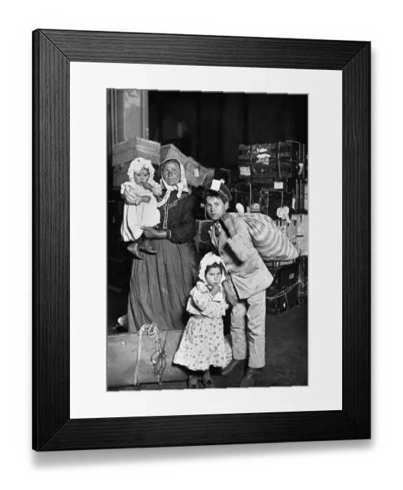 Framed Print : Italian Immigrants Arrive at Ellis Island Framed Print : Italian Immigrants Arrive at Ellis Island