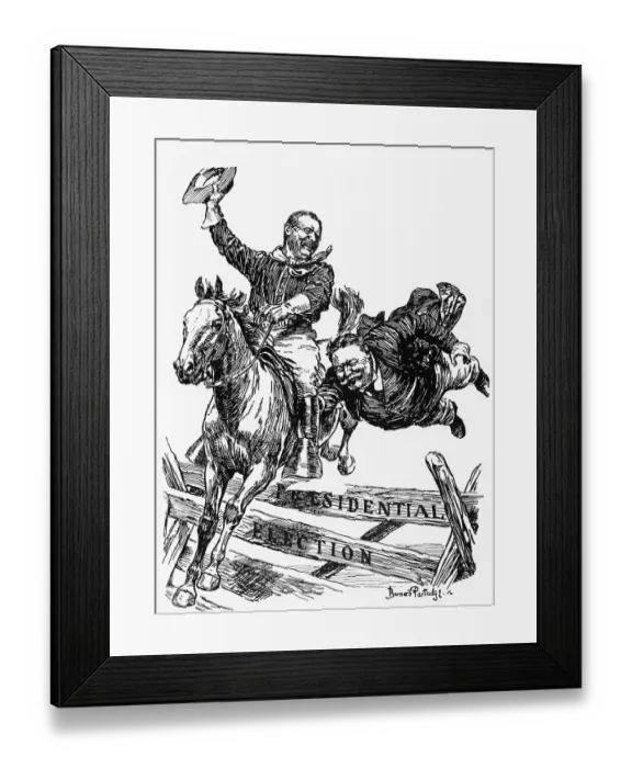 Framed Print : Cartoon of Roosevelt and Taft Framed Print : Cartoon of Roosevelt and Taft