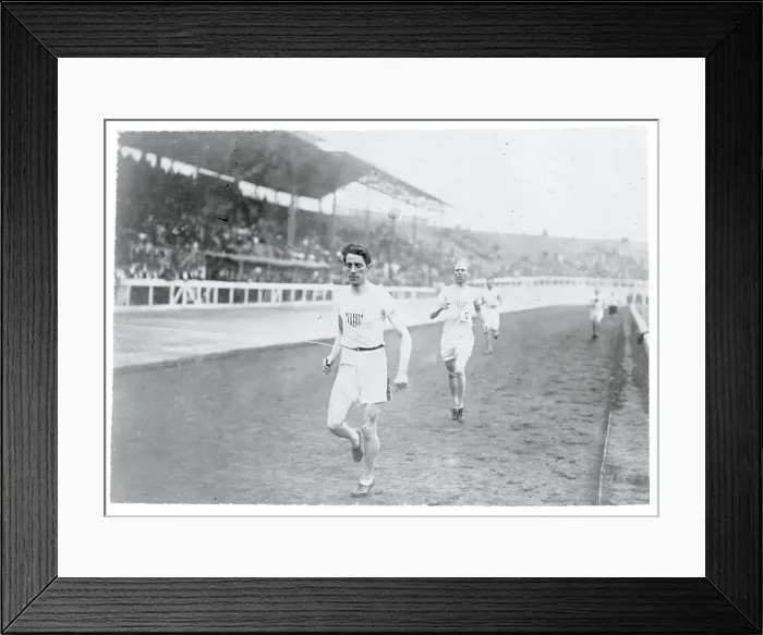 Framed Print : Americans Running in Race Framed Print : Americans Running in Race