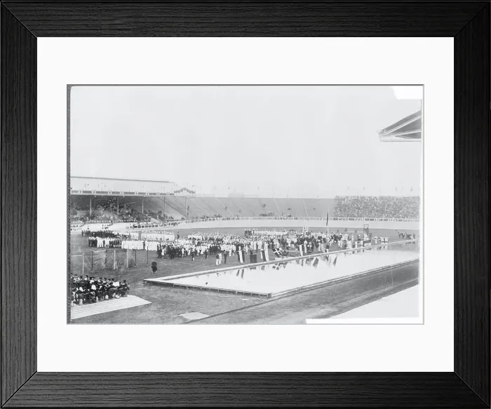 Framed Print : Olympians Cheering for King Framed Print : Olympians Cheering for King