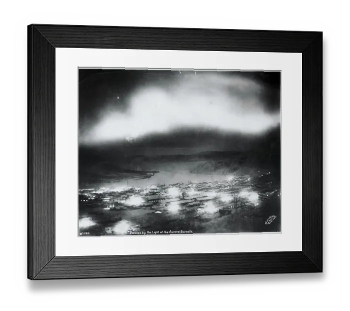 Framed Print : Nighttime Aerial View of Klondike in the Yukon Territory Framed Print : Nighttime Aerial View of Klondike in the Yukon Territory