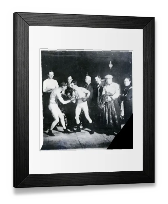 Framed Print : Abe Attell & Battling Nelson Boxing Framed Print : Abe Attell & Battling Nelson Boxing