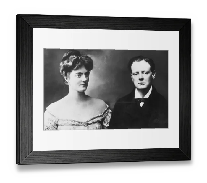 Framed Print : Winston Churchill and Clementine Hozier Framed Print : Winston Churchill and Clementine Hozier