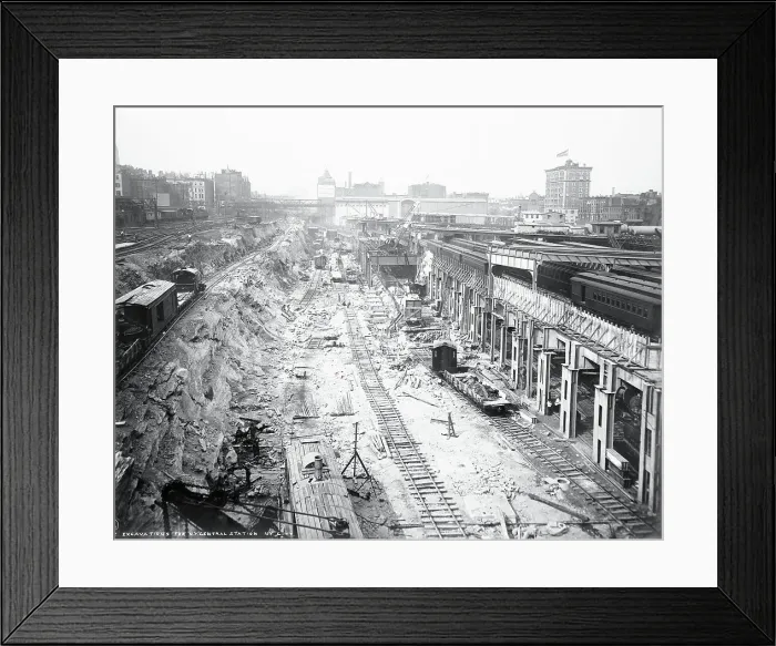 Framed Print : Construction of Grand Central Station Framed Print : Construction of Grand Central Station