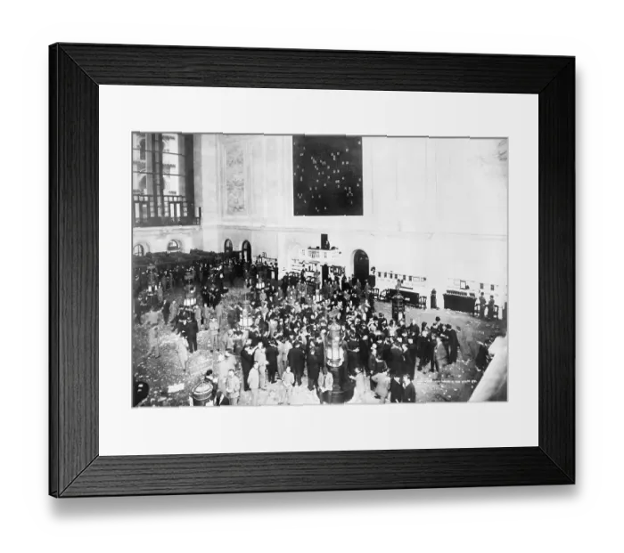 Framed Print : Crowds on Floor of NY Stock Exchange Framed Print : Crowds on Floor of NY Stock Exchange