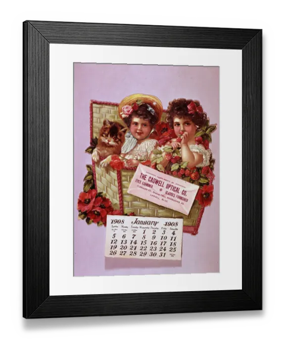 Framed Print : Wall Calendar For Caswell Optical Co Framed Print : Wall Calendar For Caswell Optical Co