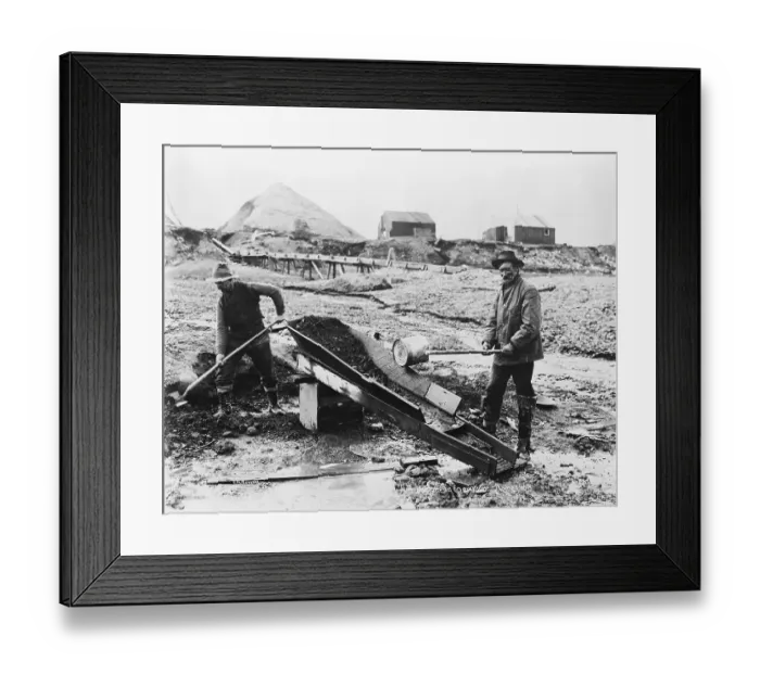 Framed Print : Long Tom; Tool For Gold Sifting Framed Print : Long Tom; Tool For Gold Sifting