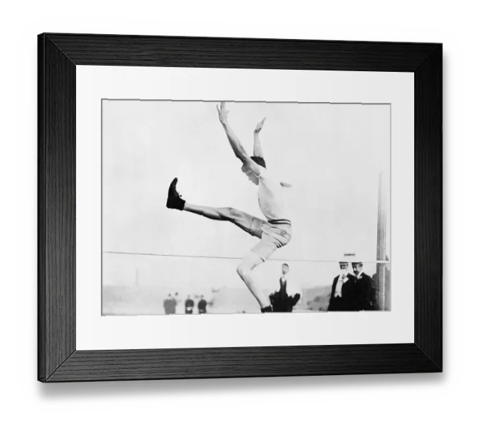 Framed Print : Ray Ewry Jumping Over Bar Framed Print : Ray Ewry Jumping Over Bar