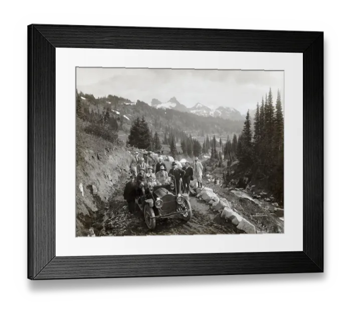 Framed Print : Franklin Lane with Group at Mt. Rainier Framed Print : Franklin Lane with Group at Mt. Rainier