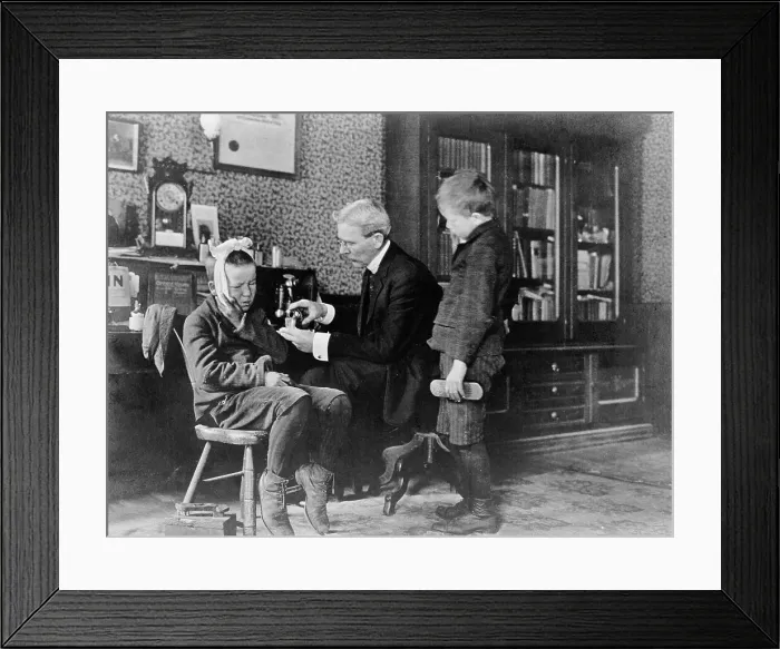 Framed Print : Doctor Dispensing Medicine