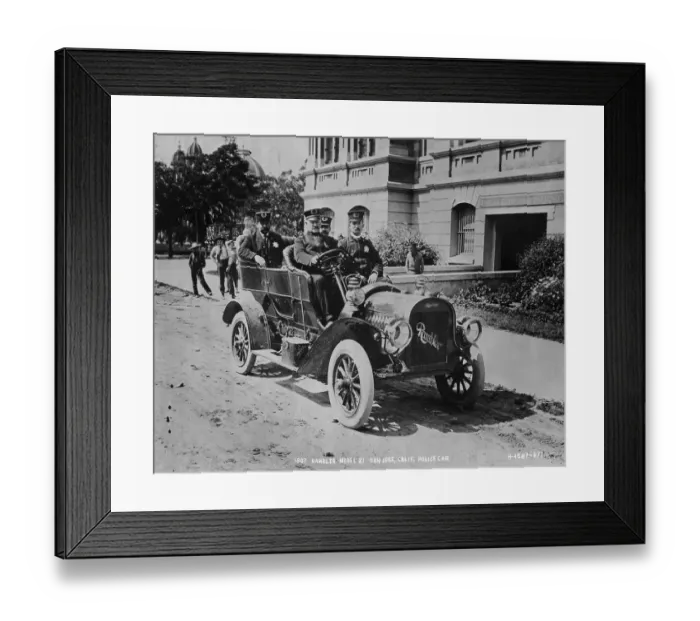 Framed Print : Policemen Riding in Model Twenty One Rambler Framed Print : Policemen Riding in Model Twenty One Rambler