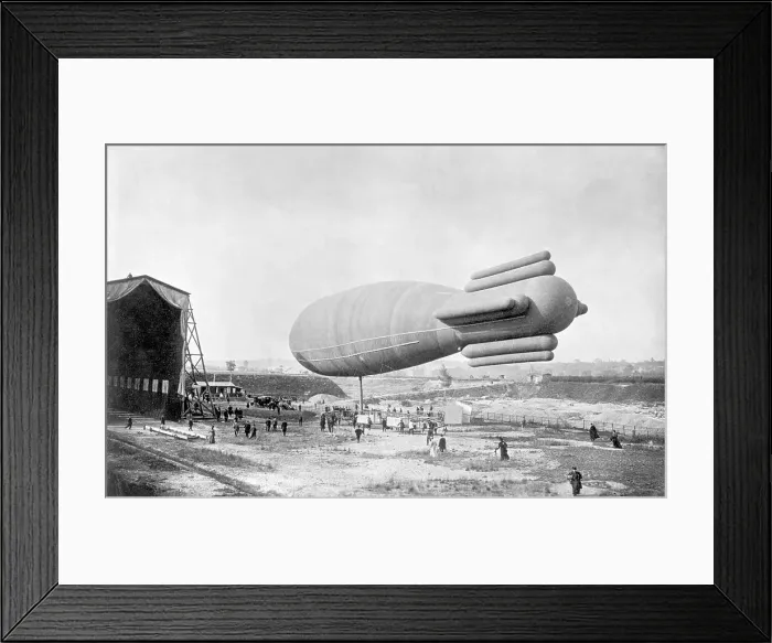 Framed Print : French Airship Near Holding Garage Framed Print : French Airship Near Holding Garage