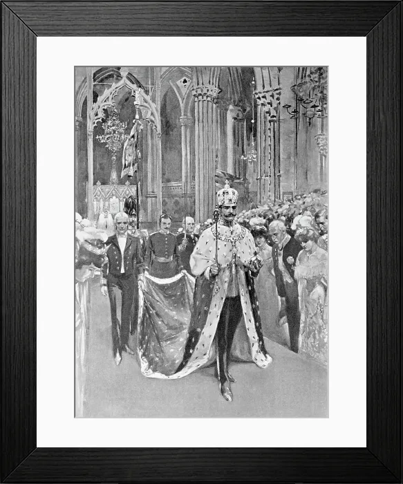 Framed Print : King Haakon Arriving at His Coronation Framed Print : King Haakon Arriving at His Coronation