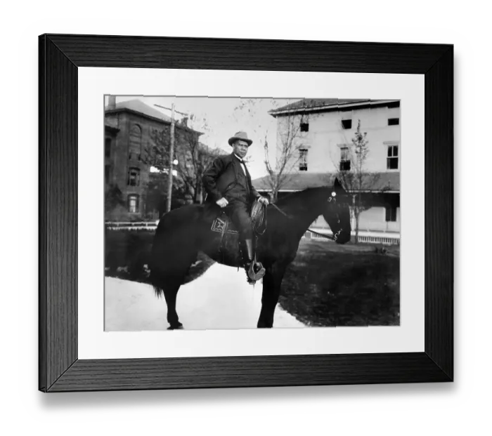 Framed Print : Booker T Washington on Horseback Framed Print : Booker T Washington on Horseback
