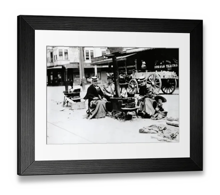 Framed Print : Women Cooking Outdoors After Earthquake Framed Print : Women Cooking Outdoors After Earthquake